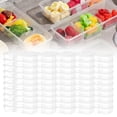 thumbnail image 1 of 25 Pack 17 Oz Small Meal Prep Containers, With 3 Compartments Snack Containers With Lid, Plastic Box Travel Lunch StackableforPicnic, Reusable Black Plastic Food Containers, 1 of 9