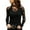 Black, variant on Women's T Shirts Lace Cut Out Slim Fit Long Sleeve T Shirt Womens Tees Black L