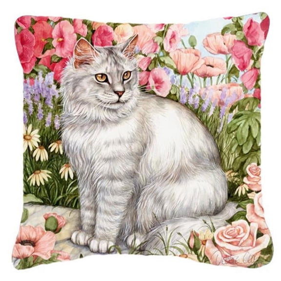 Cats Just Looking in the Fish Bowl Canvas Decorative Pillow