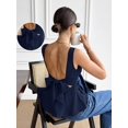 thumbnail image 1 of Blusa Sin Mangas Con Lazo En La Espalda Azul Marino Para Mujer, 1 of 21