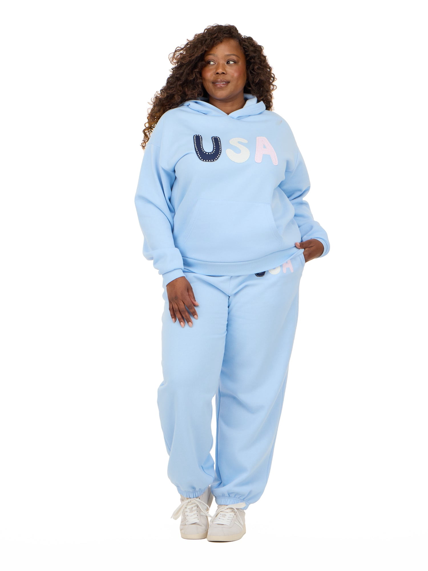 Forever 21 Women's and Women's Plus Americana Oversized Hoodie, Sizes XXS-4X