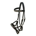thumbnail image 2 of Horse Western English Leather Bitless Sidepull Bridle w/ Split Reins 77RS10BK, 2 of 2
