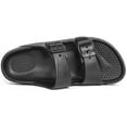 thumbnail image 4 of FUNKYMONKEY Women's Comfort Slides Double Buckle Adjustable EVA, Black, Size 9.0, 4 of 5