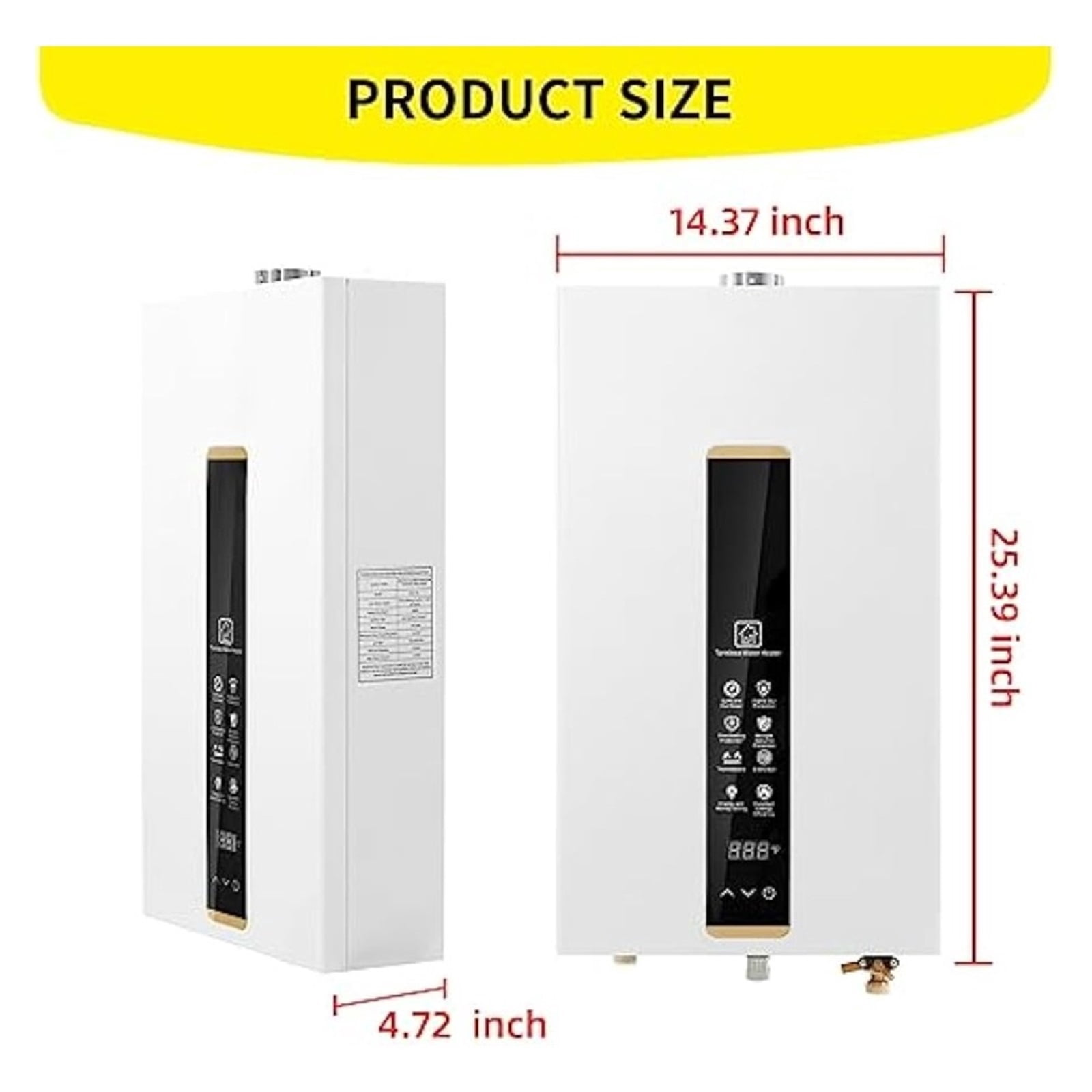 Tankless Water Heater Natural Gas,Instant Hot Gas Water Heater,Indoor 3.18 ,Constant Natural Water Heater ,Safety Protections