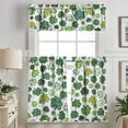 thumbnail image 2 of St Patricks Day Kitchen Curtains Valances 3 Piece Set,Spring Lucky Clover Shamrock Polka Dot Rod Pocket Kitchen Tier Curtain over Sink Window,Cute Farmhouse Cafe Curtains for Holiday Decor 36 Inch, 2 of 6
