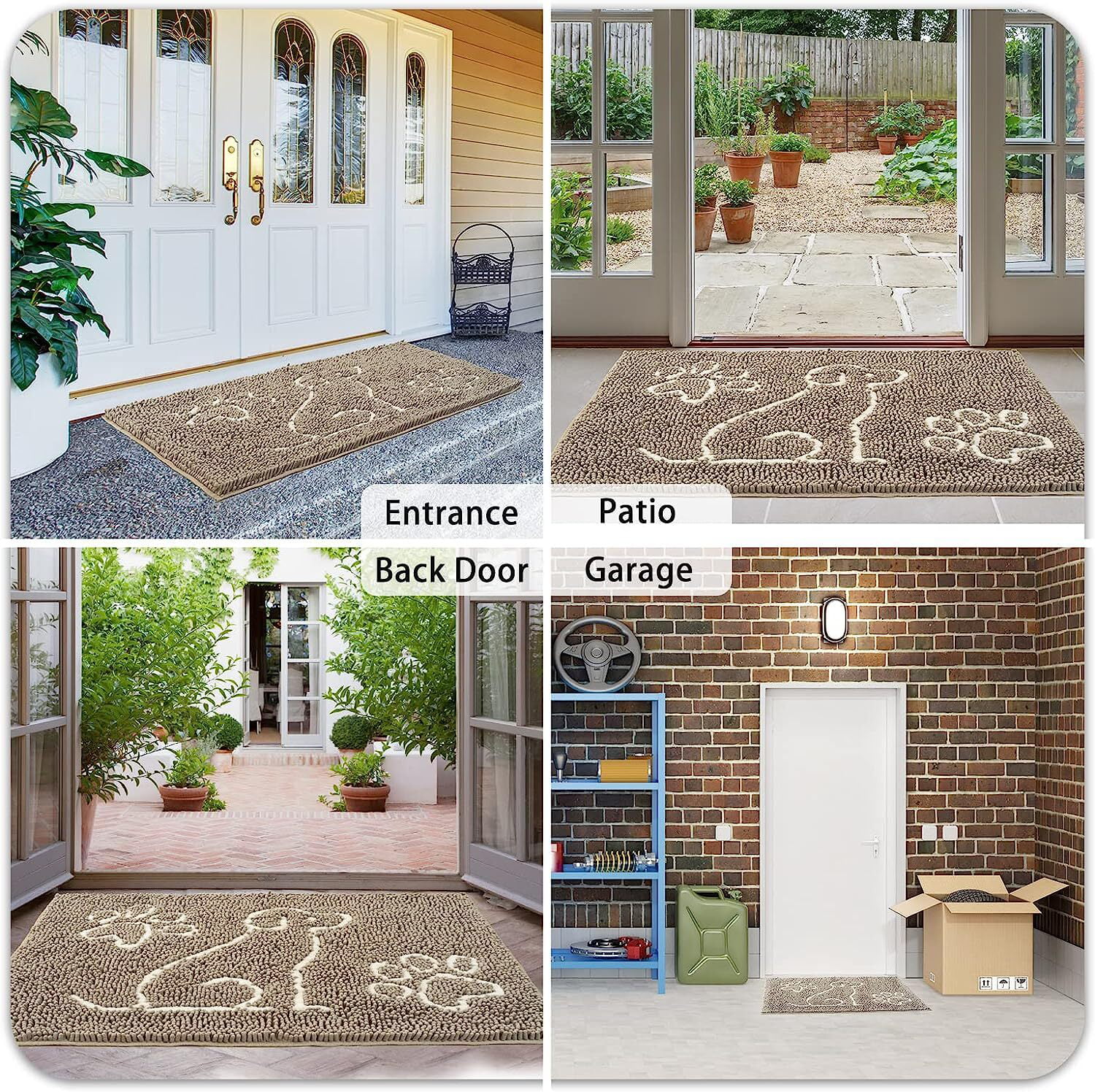  KIMODE Floral Indoor Door Mat 24''x36'', Green Washable Small  Rugs for Entryway,Low-Pile Modern Abstract Doormat Indoor,Non-Slip Leaf  Throw Rug Floor Carpet for Kitchen/Entrance : Everything Else