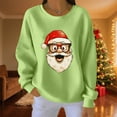 thumbnail image 2 of Yangnuo Womens Trendy Casual Christmas Theme Crew Neck Sweatshirts 2025 Ladies' Fashionable Loose Casual Letter Printed Long Sleeved Round Neck Sweatshirt Top, 2 of 5