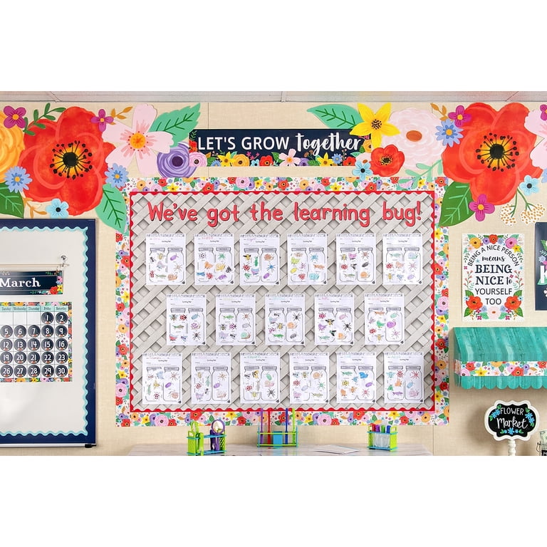 Teacher Created Resources Wildflowers Let's Grow Together Banner