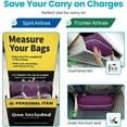 thumbnail image 2 of Personal Item Travel Bag - 30L Spirit Airlines Personal Item Bag 18x14x8 for 1-3 Day Short Trip, Lightweight Compact Underseat Foldable Travel Duffel Bags Carry on Bags Purple, 2 of 9