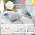 thumbnail image 2 of Queen 4 Piece Bedding Set Abstract Oil Painting Art Soft Breathable Duvet Cover and Pillowcase, Modern Coastal Beach Sea Wave Duvet Cover Set Bed Sheets for Bedroom Dormitory Guest Room, 2 of 9