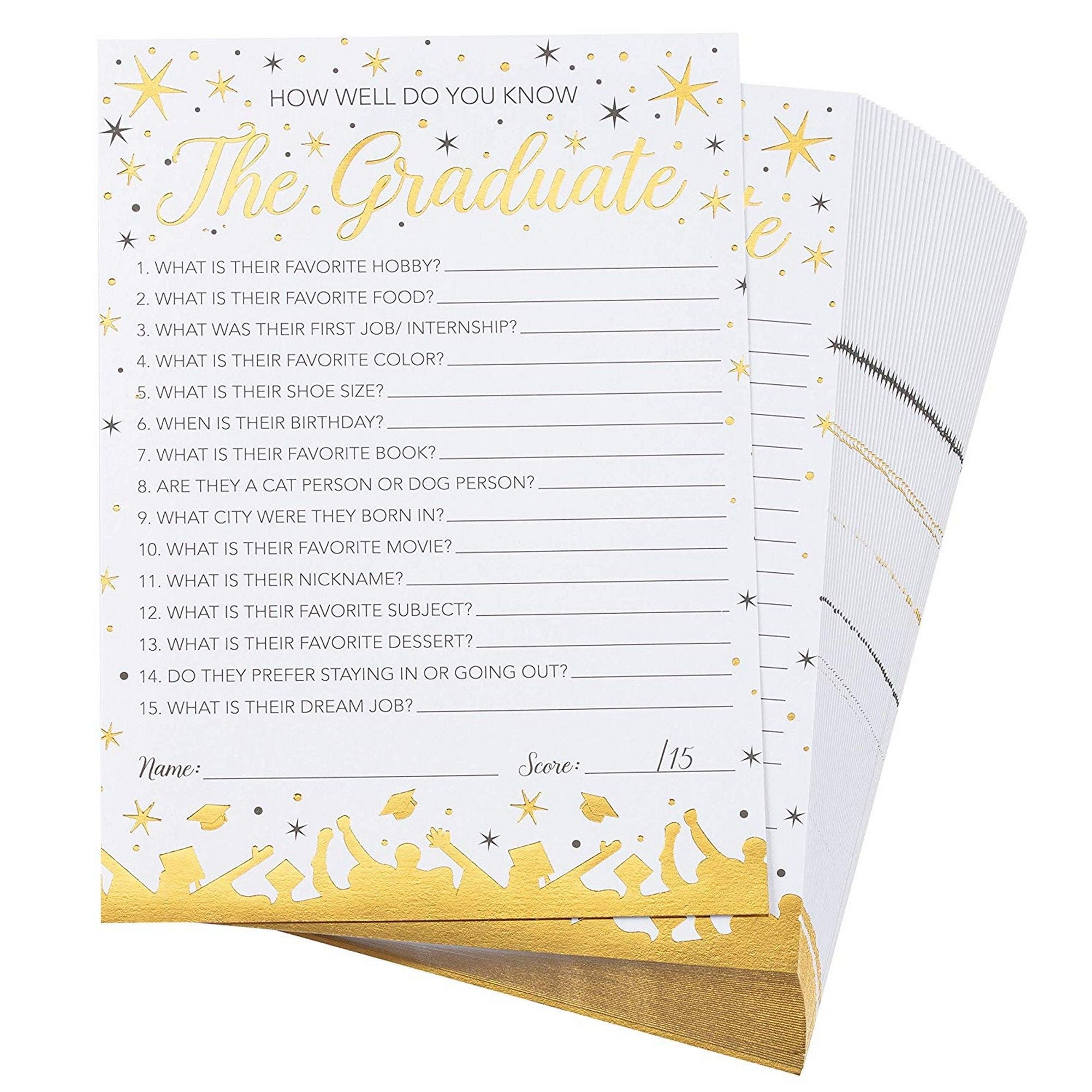 2019 graduation party game how well do you know the graduate 50 pack