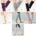 thumbnail image 2 of Sonducket 1 par de calentadores de piernas de punto para mujer, mallas a la moda de Color sólido acrílico, deportes al aire libre, escuela, Medias Gris claro, 2 of 6