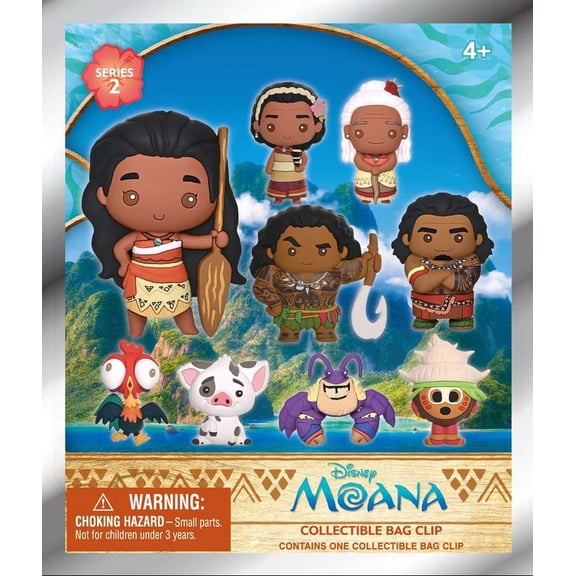 Disney Moana Series 2 Blind Bag 3D Foam Bag Clip | 1 Random
