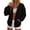 *Black, variant on Women's Oversized Open Front Bomber Jacket, Long Sleeve Sweatshirt Coat For Women, Ladies' Drop Shoulder Cardigan With Pockets, Green , S-3XL
