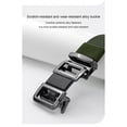 thumbnail image 4 of Jessboyy Men's Canvas Woven Belt No Hole Automatic Buckle Ratchet Belts Work Casual Outdoor Hiking Adjustable Web Belt Army Green,Free Size, 4 of 7