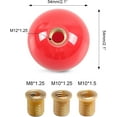 thumbnail image 5 of YIUIY Red Ball Shift Knob 6 Speed Round Shift Knob M12x1.25 with 3 Adapters M10x1.5 M10x1.25 M8x1.25-3D Carving, 5 of 5