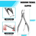 thumbnail image 2 of Kit de herramientas para uñas de los pies (6 piezas), juego profesional de cortaúñas para uñas encarnadas y gruesas, kit de uñas encarnadas de acero inoxidable, 2 of 5