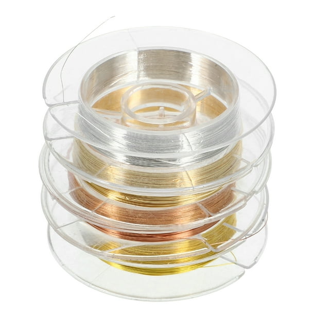 4 rollos de alambre de cobre para decoración de uñas, alambre de cobre fino para decoración de uñas