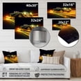 thumbnail image 4 of Designart "Yellow Neon Classic Car Retro Radiance" Neon Car Metal Wall Art, 4 of 5