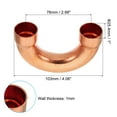 thumbnail image 2 of Accesorios de tubería de cobre Uxcell de 1" ID, codo de retorno de 180 grados, conexión de soldadura de tubería de cobre para HVAC, 2 of 5