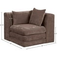 thumbnail image 5 of Meridian Furniture Stellar Brown Chenille Fabric Corner Modular Chair, 5 of 8