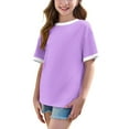 thumbnail image 6 of Teens Oversized T Shirts Loose Fit Short Sleeve Tees Crew Neck Color Block Summer Tops 2025 Fashion for Kids Boys Girls, 6 of 7