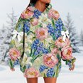 thumbnail image 2 of QASIEATN Hoodie Dress for Women Slim Casual Long Sleeve High Waist Pullover Bodycon Sweatshirt Dresses Clothing, 2 of 4