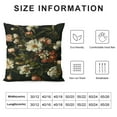 thumbnail image 5 of JEUXUS Throw Pillow Cover Vintage Still Life Retro Floral Tulips Short Plush Pillowcase White, 5 of 5