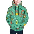 thumbnail image 5 of Kll Unisex Kids Boys Girls Hooded Pocket Pullover Hoodies-Funny Animals In Jungle, 5 of 9