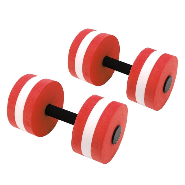 Lot de 2 haltères flottantes en mousse EVA pour exercices de yoga, fitness, pour hommes, femmes et enfants, rouge