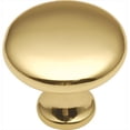 thumbnail image 1 of Hickory Hardware P14255-3 1.12 In. Conquest Polished Brass Cabinet Knob, 1 of 1