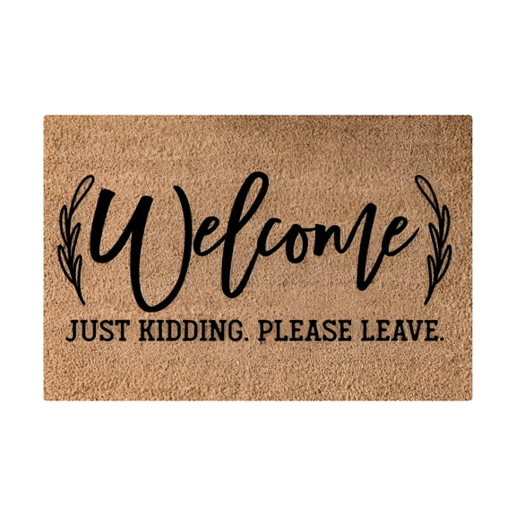 DERONA Outdoor Doormats for Front Door Mat Outside Entrance Spring Summer Rug Personalized Welcome Door Matt Outdoor Entrance Home Mat for Outside Entry Way Doormat,Non Slip Back Low Profile,16x24"