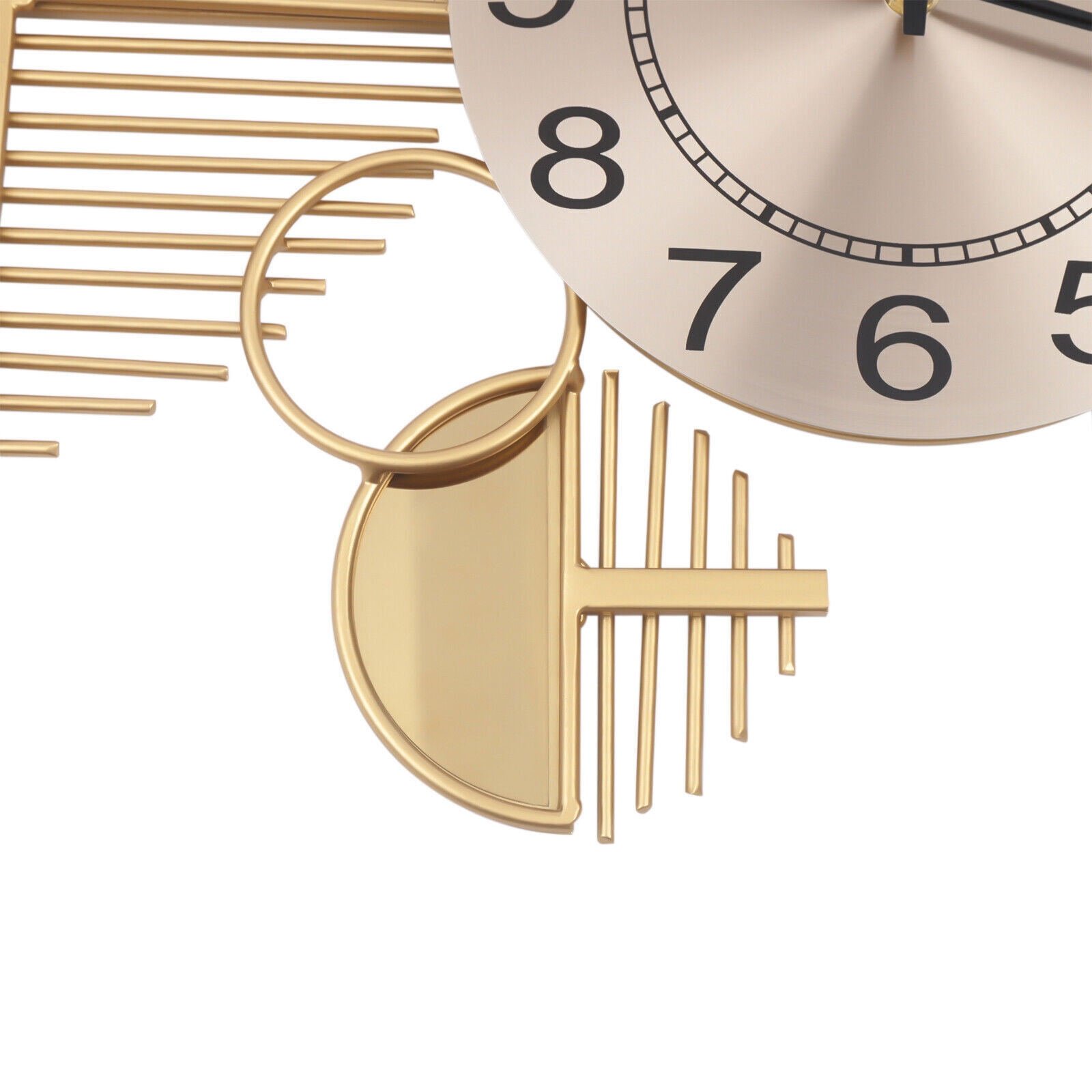 Modern Wall Clock Mid Century Living Large Metal Gold Clock Home Decor