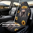 thumbnail image 3 of Jeiento Highland Cow Car Seat Covers Full Set of 2 Vehicle Front Seats Covers Leopard Print Bucket Seat Cover Stretchy Washable Auto Accessories Universal Fit for Most Vehicles, 3 of 7