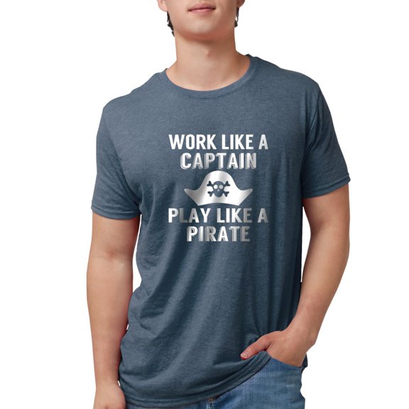 CafePress - Captain Dad Clothes Boat Apparel Novelty Gift T Sh - Mens Tri-blend T-Shirt