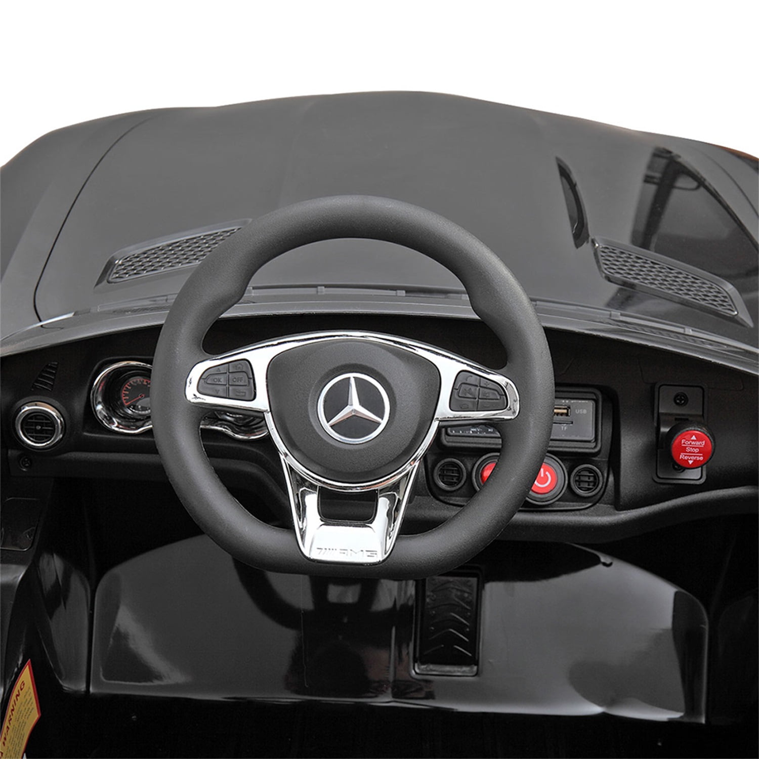 CIPACHO Licensed Benz GT 12V Powered Ride On Toy Car 2-Seat Kids Car Toy with MP3, Radio, Speed Shift, LED Lights, Black CIPACHO Licensed Benz GT 12V Powered Ride On Toy Car 2-Seat Kids Car Toy with MP3, Radio, Speed Shift, LED Lights, Black