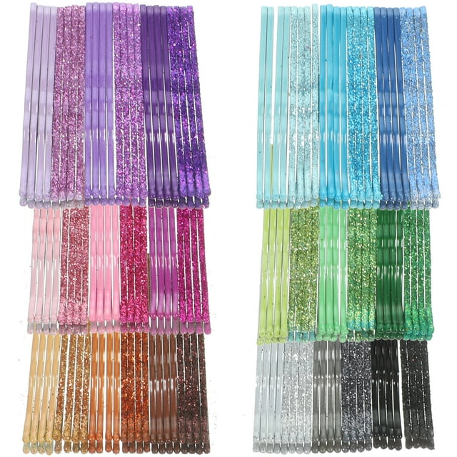 144 Pcs Pinces à Cheveux Pailletées, Barrettes de Coiffure en Métal