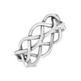 thumbnail image 3 of Celtic Knot Infinity Braided Style New Design Oxidized 925 Sterling Silver Size 9, 3 of 5