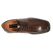 Bruno Marc Mens Oxfords Shoes Classic Square Toe Leather Shoes For Men Lace up Dress Shoes GOLDMAN-01 DARK/BROWN Size 11