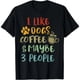 thumbnail image 1 of Playera Vintage Retro Me Gustan Los Perros Café y Quizás 3 Personas - Talla Extra Grande para Mujer, 1 of 7
