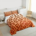 thumbnail image 3 of Feelyou Leopard Print Teens Twin Comforter Sets, Orange Sequin Print Bedding Set, 2pcs, 3 of 8