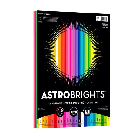Astrobrights Spectrum 25 Colour Assorted Cardstock Paper