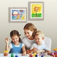 thumbnail image 5 of Americanflat 10x12.5 Kids Art Frame with 8.5x11 Mat 2 Pack Holds 100 Art Pieces Magnetic Letter Size - Driftwood, 5 of 8