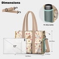 thumbnail image 5 of Teacher Tote Bag,Pitbull Dog and Flower Floral Teacher Utility Tote Bag,Large Work Tote Bags for Women with Multiple Pockets,Top Zipper Closure,13.8x10.6x6.7 Inch, 5 of 5