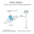 thumbnail image 6 of Rosec Jewels Aquamarine Emerald Cut Engagement Ring for Women - AAA Quality - Natural Aquamarine Diamond Ring - with Jewelry Box, 925 Sterling Silver, US 9.50, 6 of 9