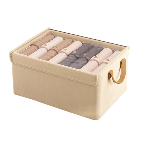 Foldable Storage Box with Lid, 22L Large-Capacity Fabric Storage Basket for Clothes, Toys, and Daily Necessities, 15.74x10.62x8.26 in