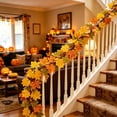 thumbnail image 4 of Yyuenw 78.74in Artificial Maple Leaf Fall Garland Hanging Vine, Autumn Foliage Decor for Halloween Thanksgiving Fireplace Door Indoor Outdoor Home Decor, 4 of 9