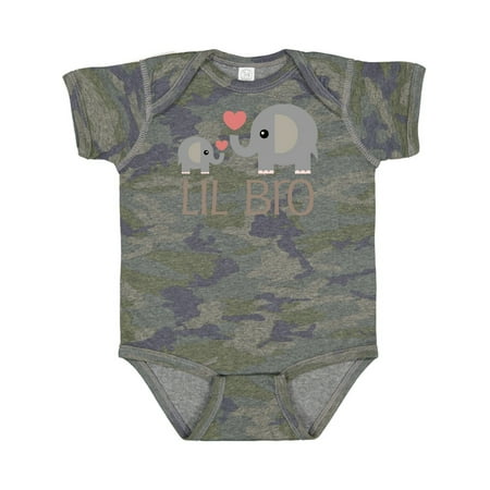 

Inktastic Lil Bro Matching Elephant Gift Baby Boy Bodysuit