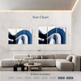thumbnail image 4 of Elephant Stock Blue Abstract Curves Wall Art - Horizontal Multi Panel Canvas - Living Room Wall Decor - Abstract Multi Panel - Gray And Blue Decor - 74" x 48", 4 of 8