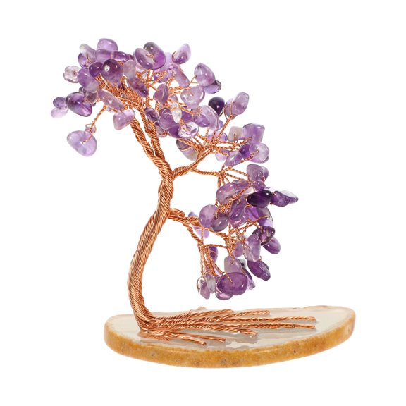 GOOHOCHY Crystal Tree Decor Purple Quartz 1Pcs 3.9X3.1X2.0In